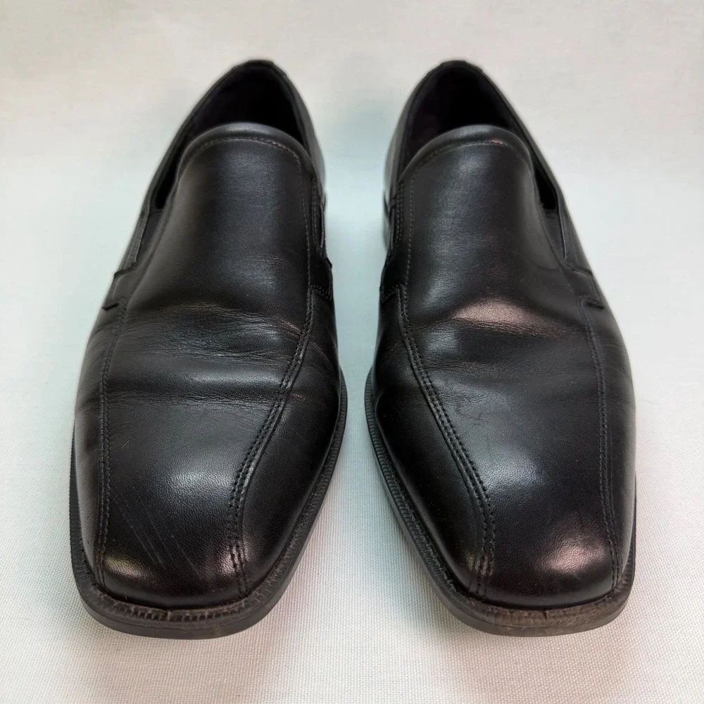 ECCO Edinburgh Bike Toe Slip-on Loafer Mens Dress Shoes Black 46 EU 12 US